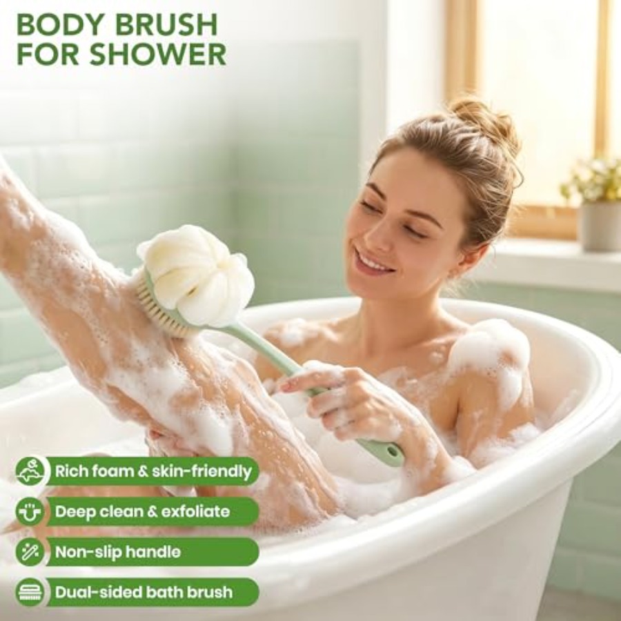 Back Scrubber for Shower, 15.7 - đánh giá và giá Dry Brush Body