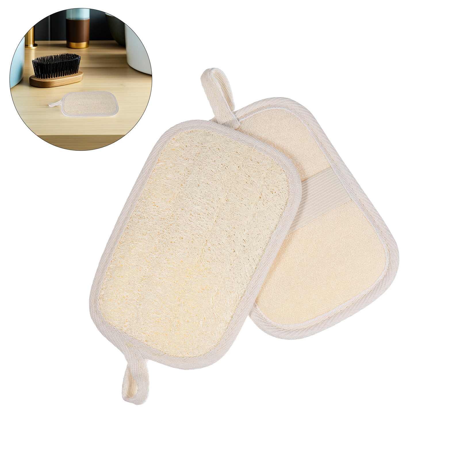4Pcs Japanese Loofah Washcloth - đánh giá và giá Body Loofah Natural